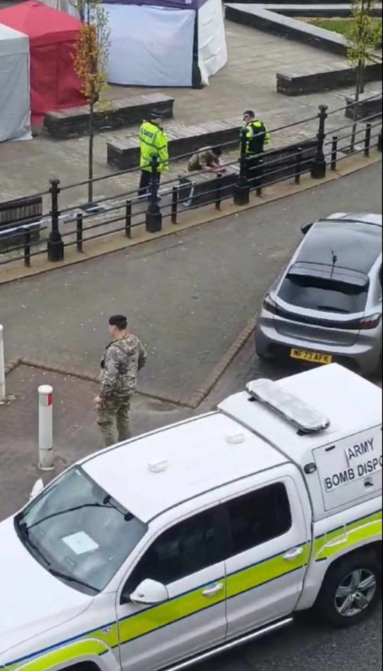 An Army bomb disposal unit was at the scene