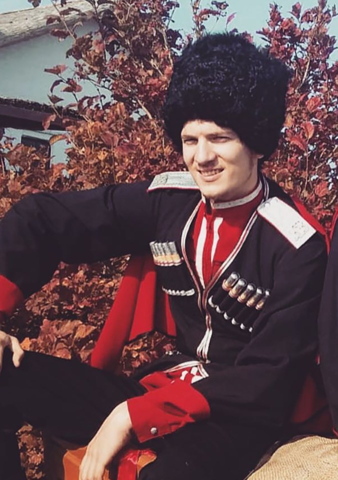 Russian masseur David in Cossack uniform