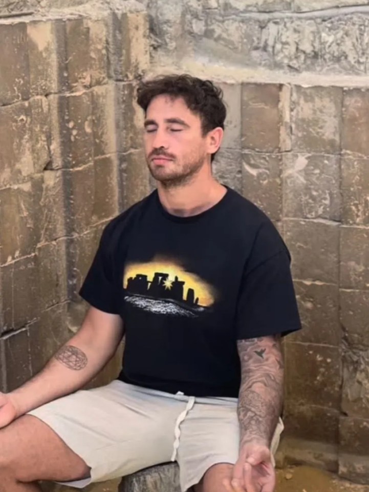 Danny meditating in northern Africa