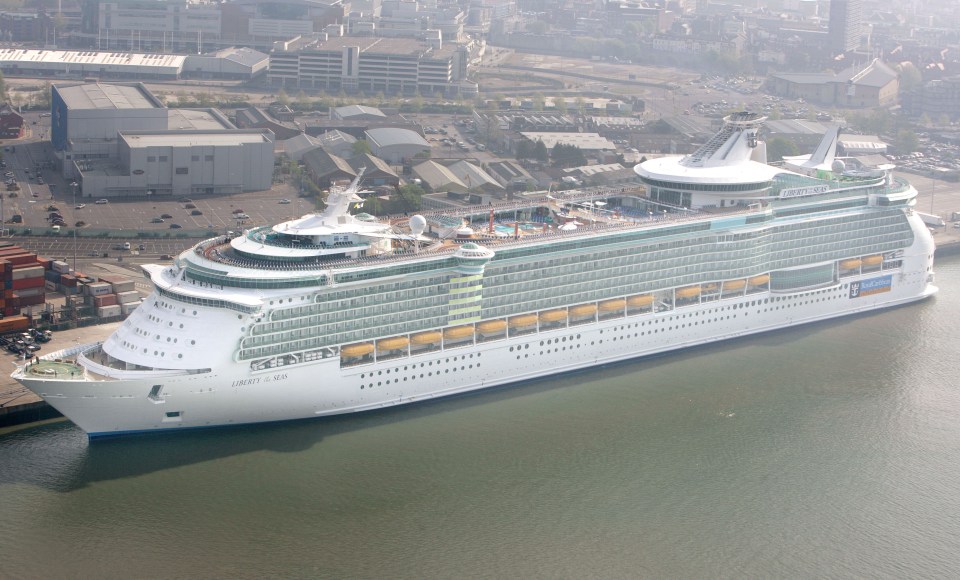 The man fell from the Liberty of the Seas, pictured