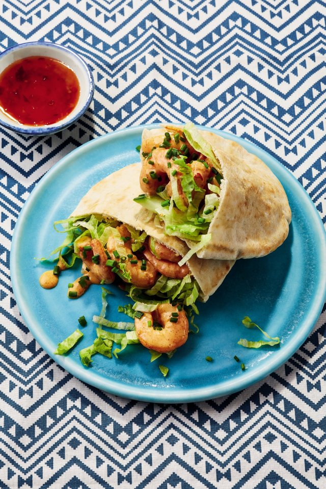 This prawn pitta gives you a warm and crunch welcome