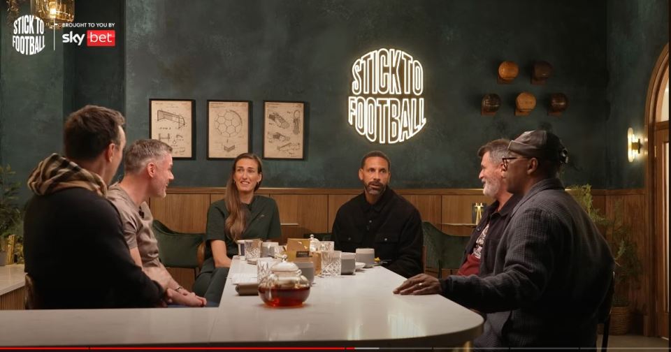 Rio Ferdinand joined Gary Neville, Jill Scott, Jamie Carragher, Ian Wright and Roy Keane for an episode of the Stick to Football podcast