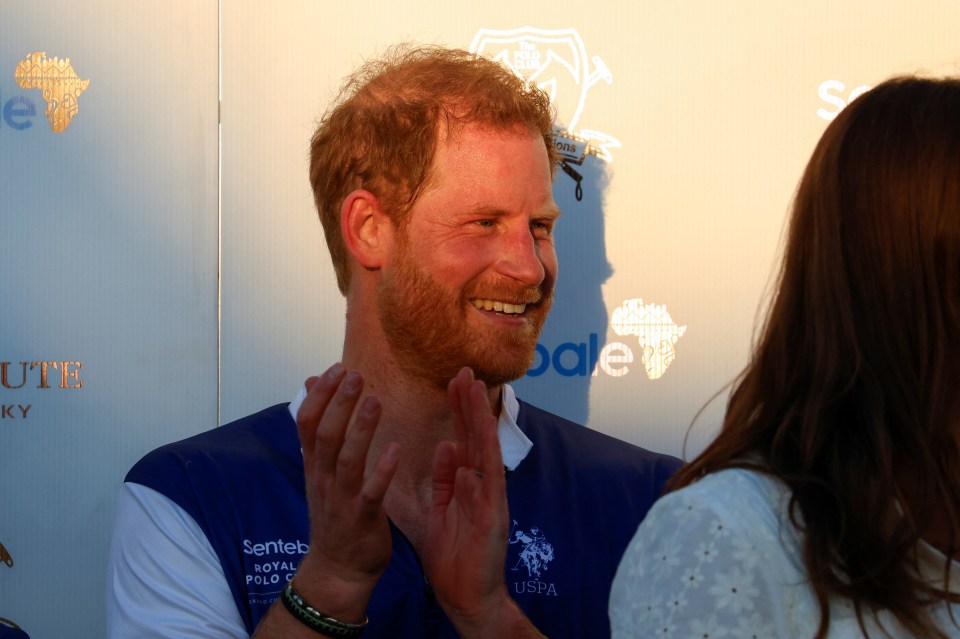 Harry applauded his fellow polo mates after the Royal Salute Polo Challenge