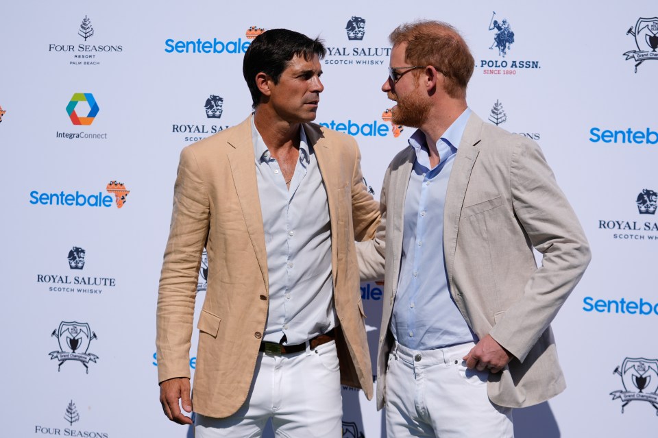 Harry rode out with his pal Nacho Figueras