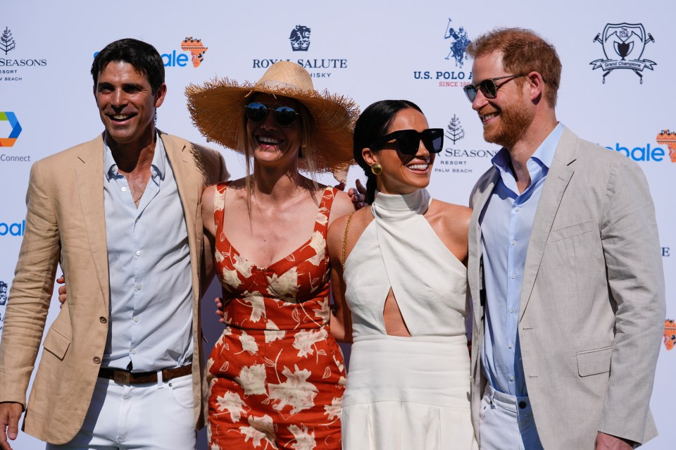 The couples were snapped in good spirits at the charity event