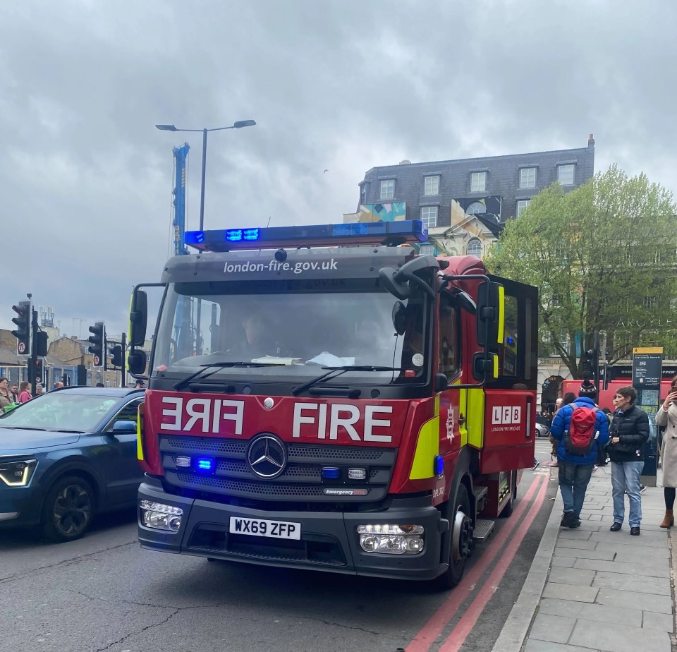 Fire brigade outside King's Cross