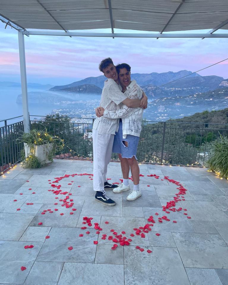 The couple looked over the moon as they posed for a series of cute snaps