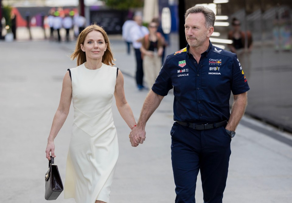 Spice Girl Halliwell has remained fiercely loyal to Horner - putting on a united front in the paddock