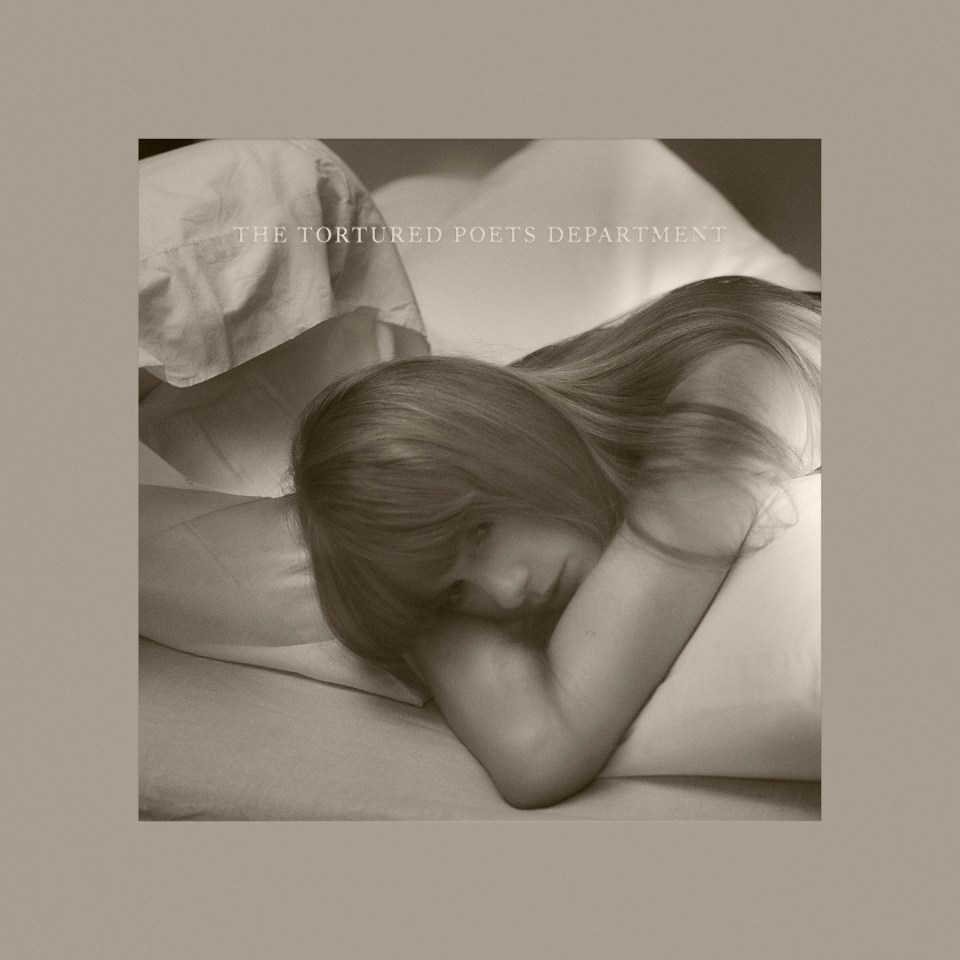 This cover image released by Republic Records show “The Tortured Poets Department” by Taylor Swift. 