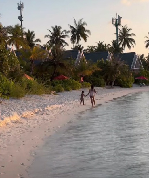 Rochelle and Marvin Humes took to the Maldives with their three kids
