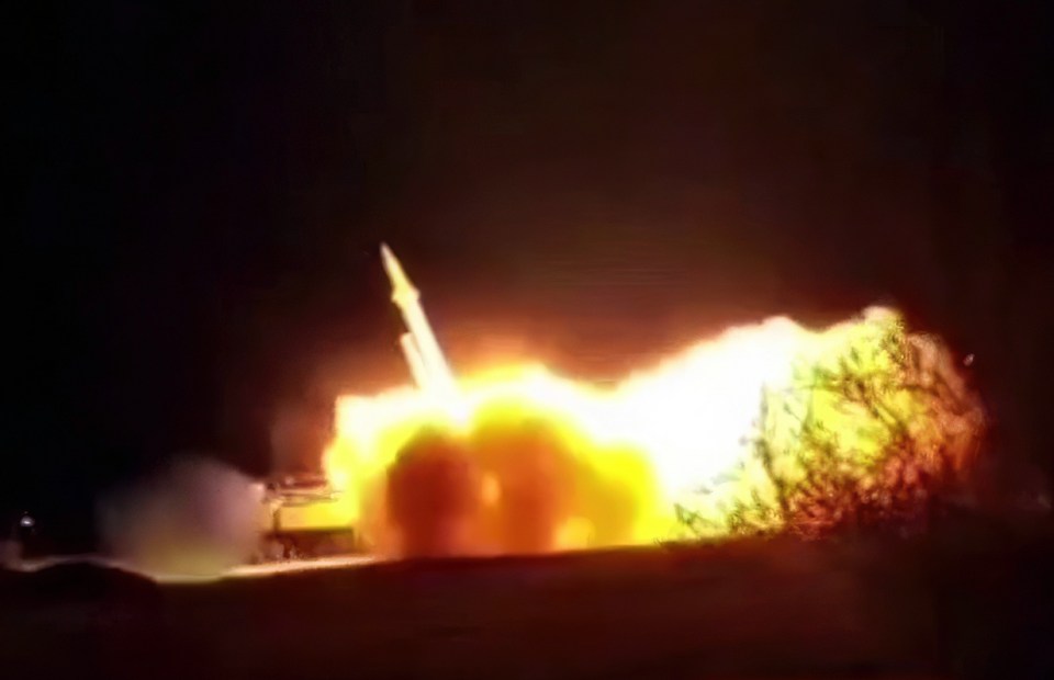 Fears for the hostages have grown since Iran's attack on Israel over the weekend, pictured: Iranian missiles firing