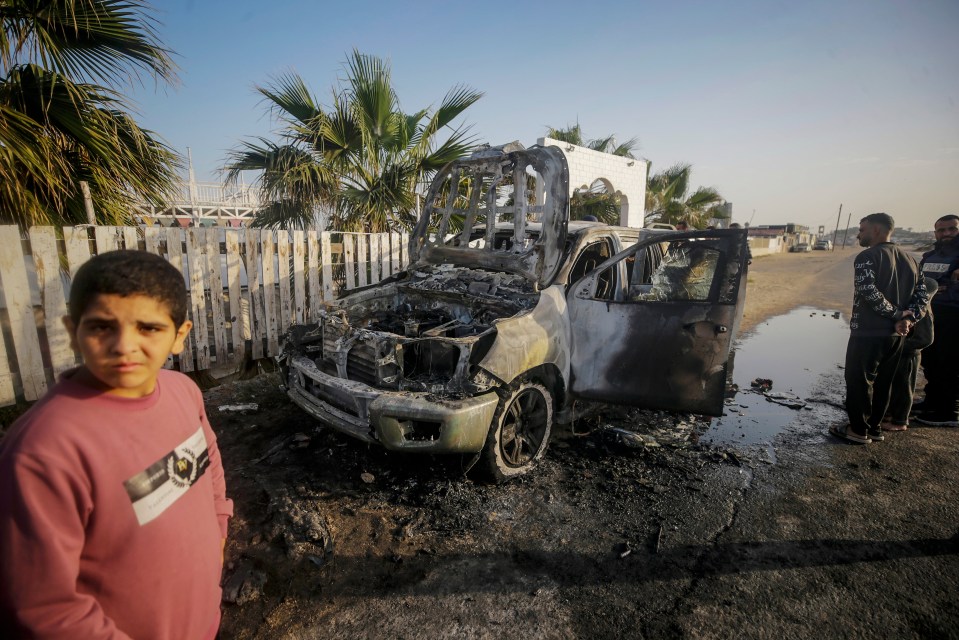 The bodies of all six foreign aid workers killed in the Israeli strike on their aid trucks (one pictured above) have reached Egypt