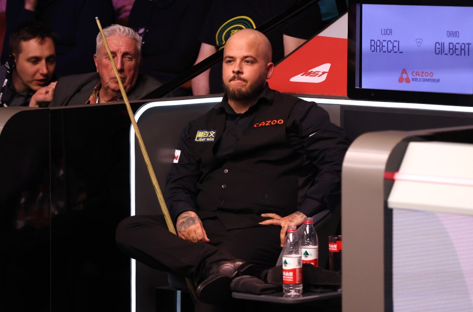Luca Brecel was dumped out of the World Snooker Championship in the first round