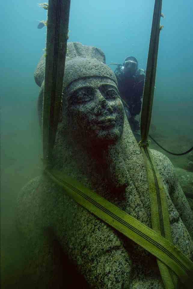 A colossal statue of the ancient god Hapy measuring 5.4 metres was found during the discovery of the ancient city