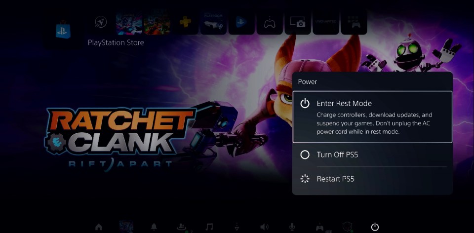 Your PS5 will show a solid orange light if you've put it into Rest Mode