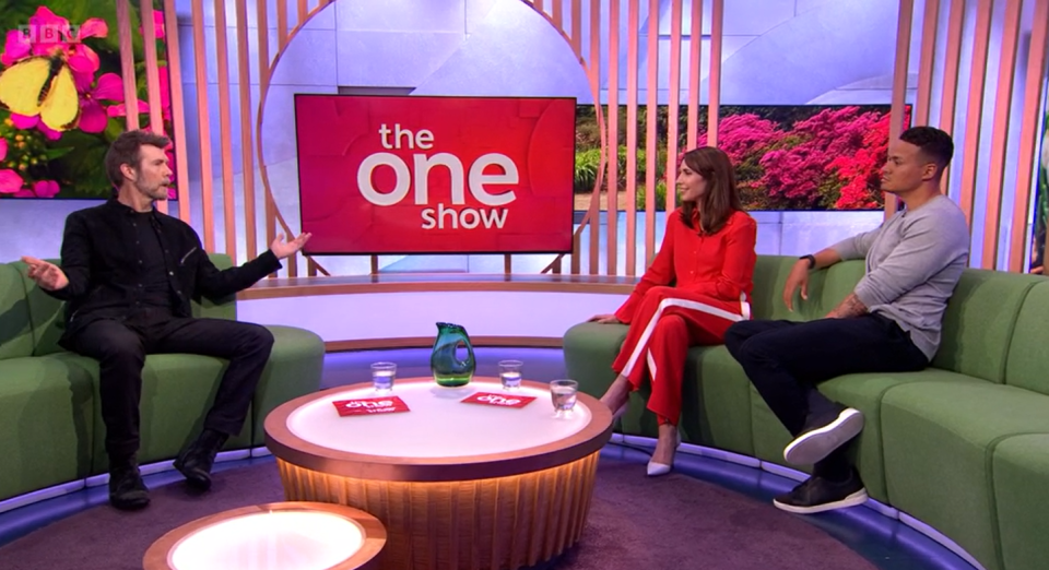 He was chatting with Alex Jones and Jermaine Jenas during an appearance on The One Show