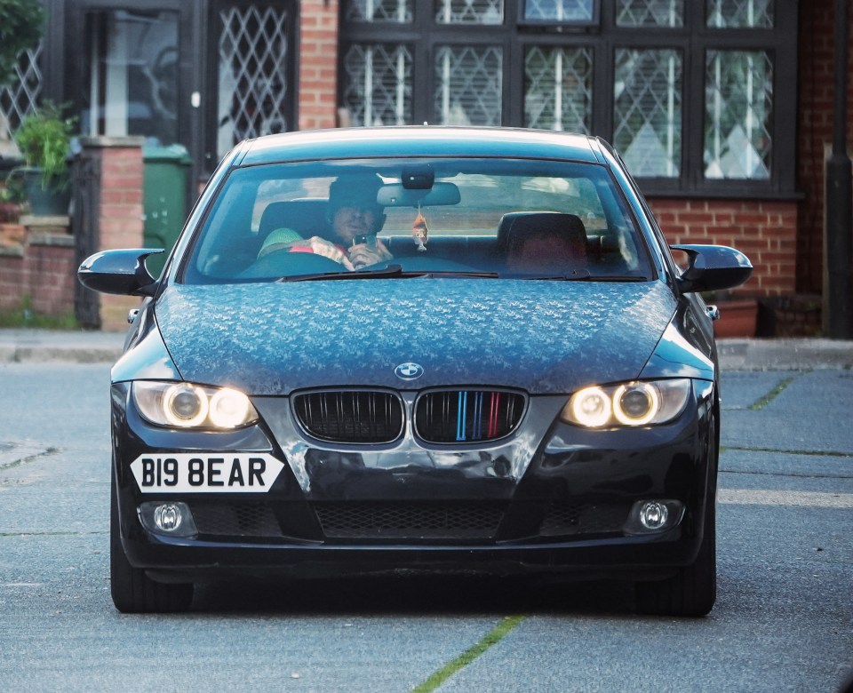 The star was spotted taking his sporty coupe for a spin in Walthamstow, North East London