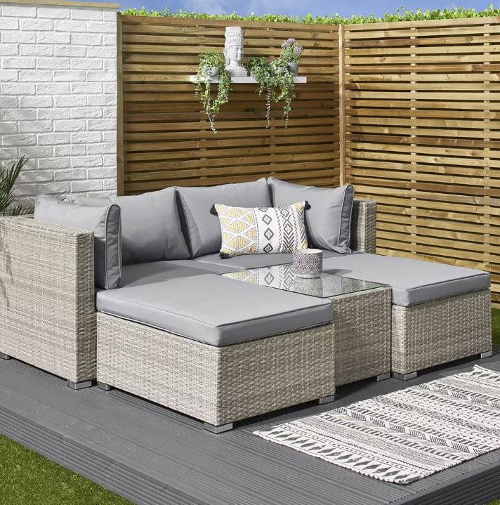 The Avalon four Seater Natural Rattan Patio Lounge Set has been reduced