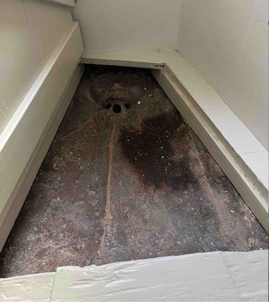 The feature appeared to be shaped like an imp or a Green Man, with a hole below the head