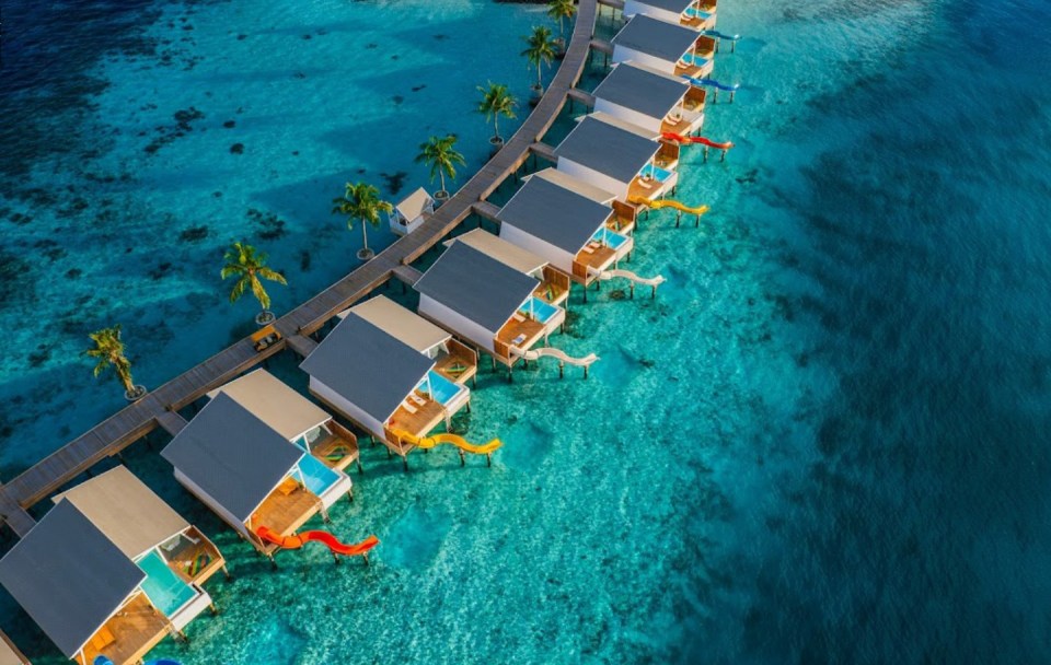The family are staying at a £700-a-night resort
