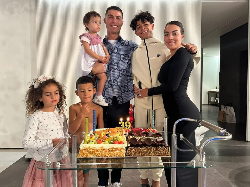 Cristiano Ronaldo is father to six children - although one son tragically died after birth