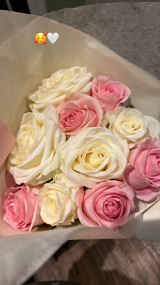 Jazzy enjoyed the flowers from her 'mystery' gift giver