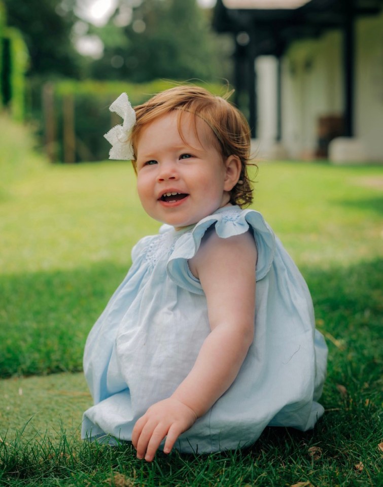 Lilibet Diana Mountbatten-Windsor celebrating her first birthday.