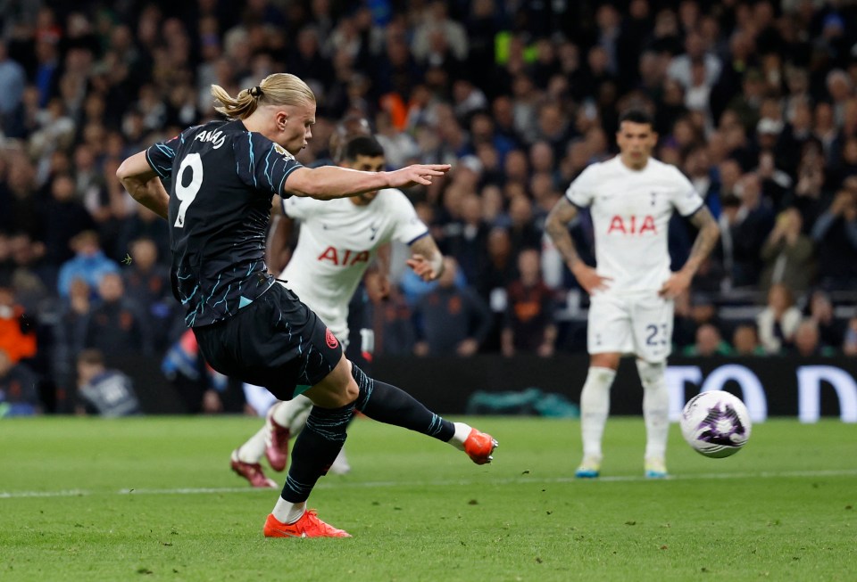 Haaland smashed his penalty into the top corner