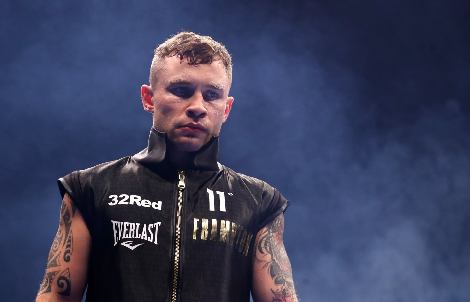 Carl Frampton preparing for a boxing match.