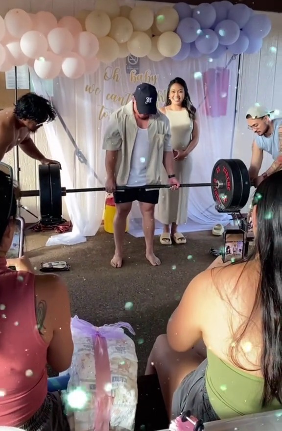 The couple were excited to find out the gender alongside their guests