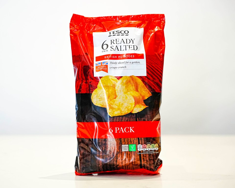 Tesco's ready salted crisps came in almost half the price of the Walker's multipack