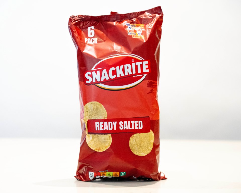 Aldi's ready salted crisps are a great budget option, costing just 14p per bag