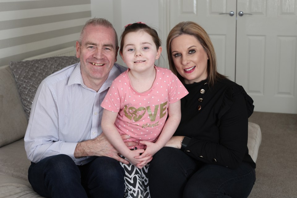 The Sun - 5 year old Mercy Cuthbertson from Newcastle who has a brain tumour. Mum Lorraine and Dad Paul are desperately trying to raise money to fund her treatments. See story Jayne Atkinson.