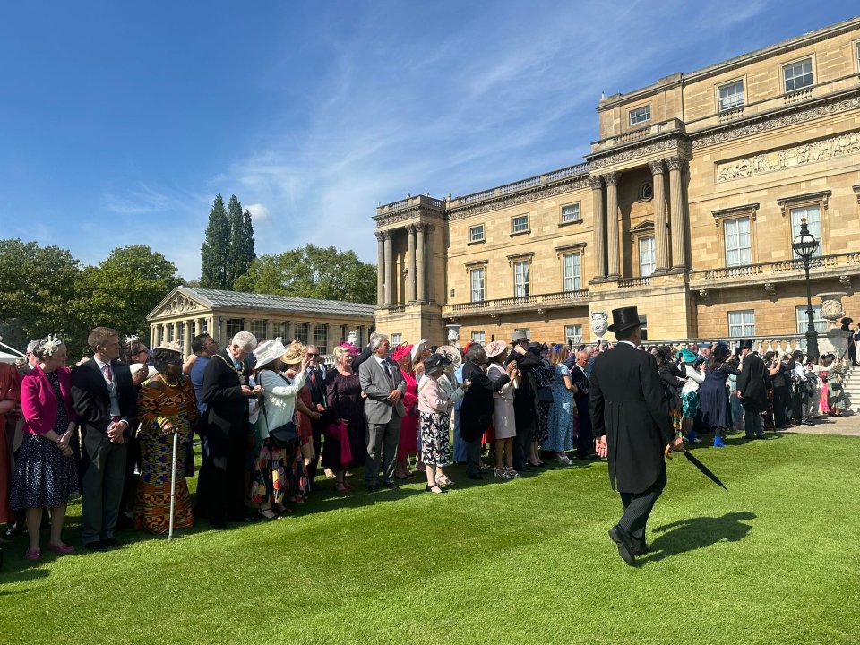 Crowds have gathered for the palace's first garden party