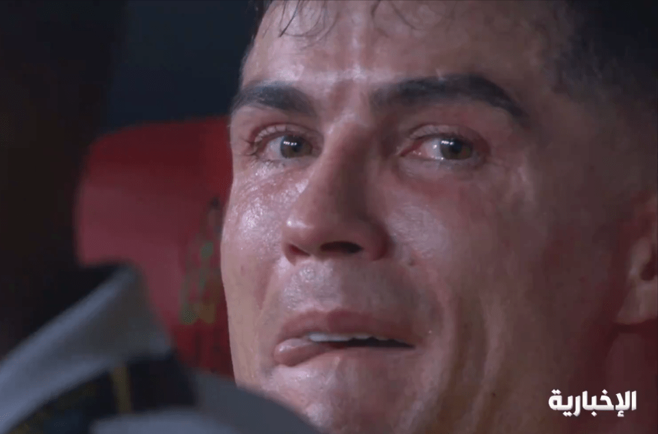 Cristiano Ronaldo broke down in tears at the final whistle