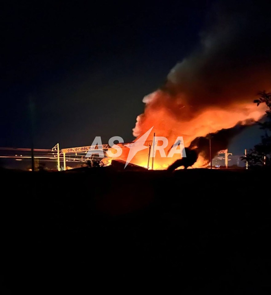 Ukrainian drone hits and derails Russian freight train in Volgograd region, causing explosion of at least one fuel tank, damage to rail tracks, and fire