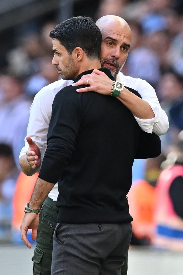 Arsenal chief Mikel Arteta hopes to dethrone Pep Guardiola's Man City