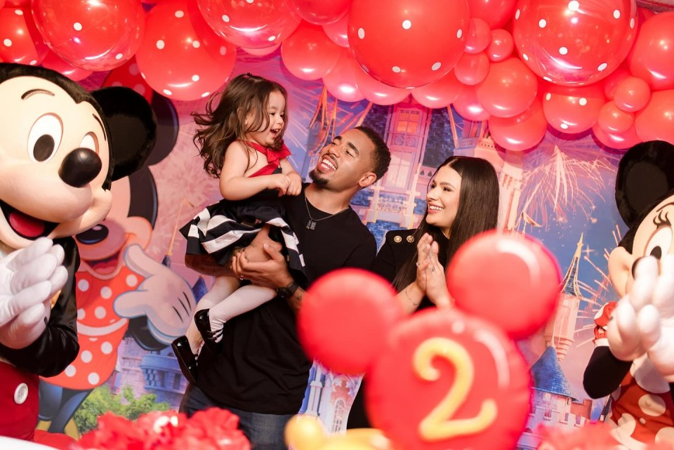 Gabriel Jesus celebrated the second birthday of his daughter, Helena