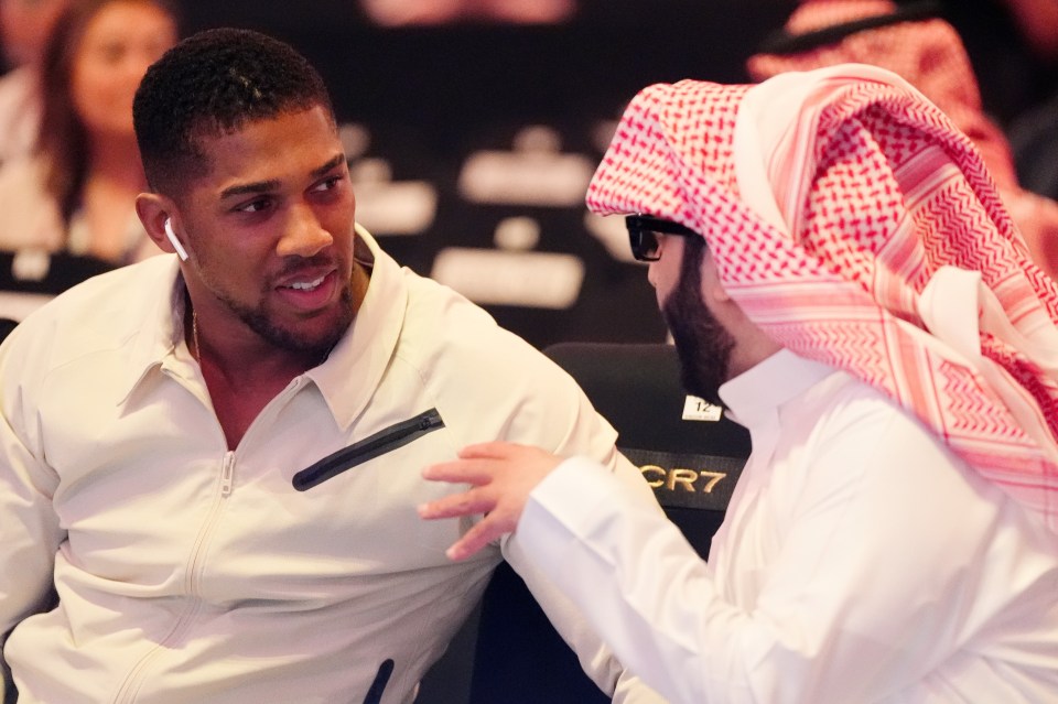 Anthony Joshua was in Saudi to watch Fury vs Usyk