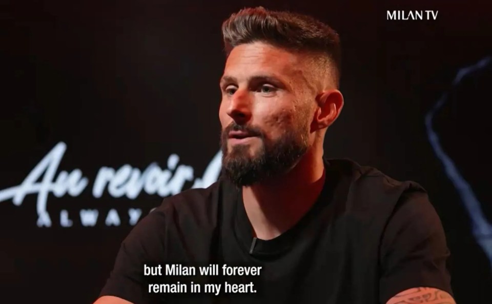 Olivier Giroud has confirmed he will leave AC Milan in the summer