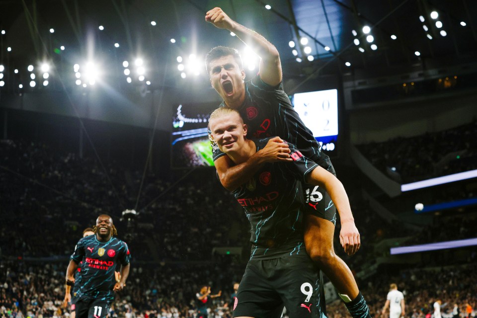 Erling Haaland's double means Manchester City are one win from the Premier League title