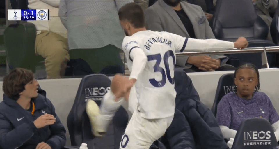 Rodrigo Bentancur was furious after being subbed off on 55 minutes