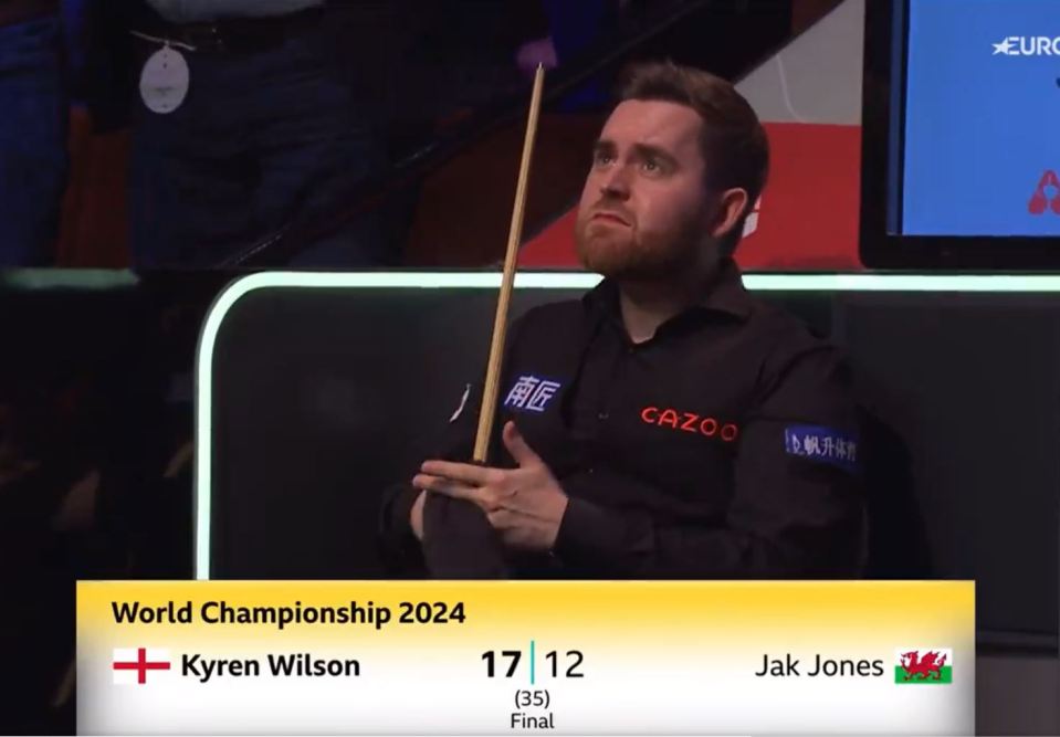 Jak Jones awkwardly did not realise it was the interval