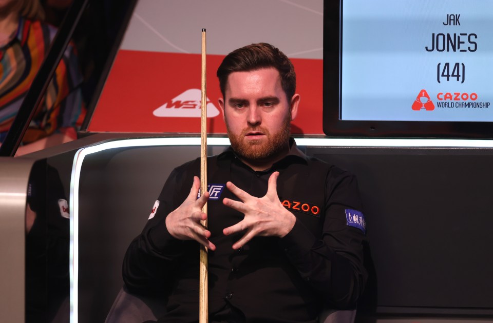 Jak Jones endured a shocking start to his snooker world championship final
