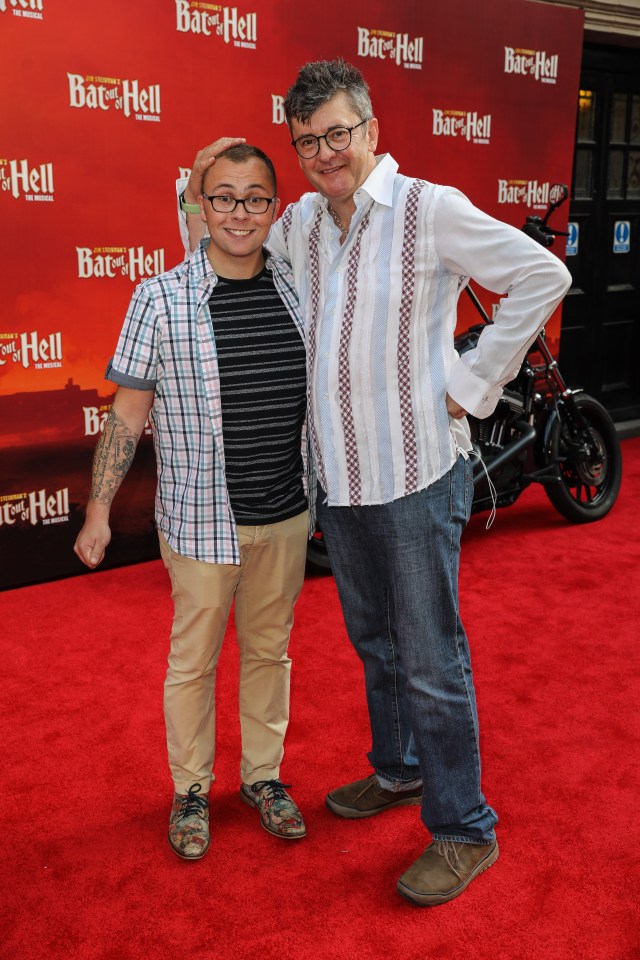 The star is seen here with his famous father Joe Pasquale