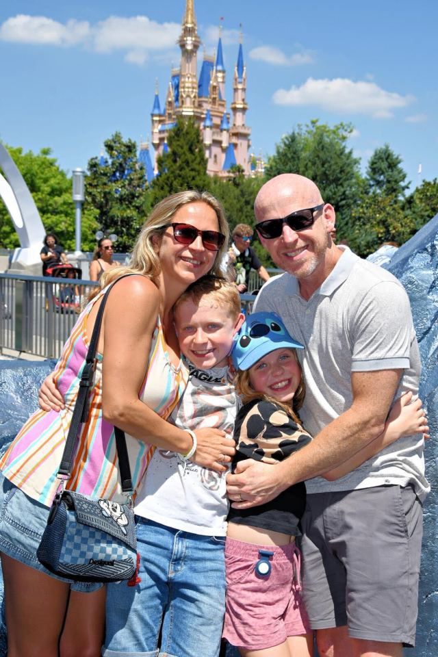 Emily Cleary and husband Jamie took their two children to Disney World in Orlando during term time