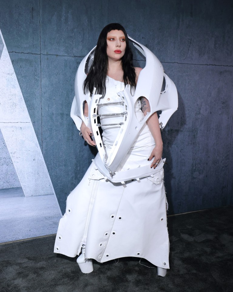 Lady Gaga wore part of a car to the premiere of her Gaga Chromatica Ball concert film