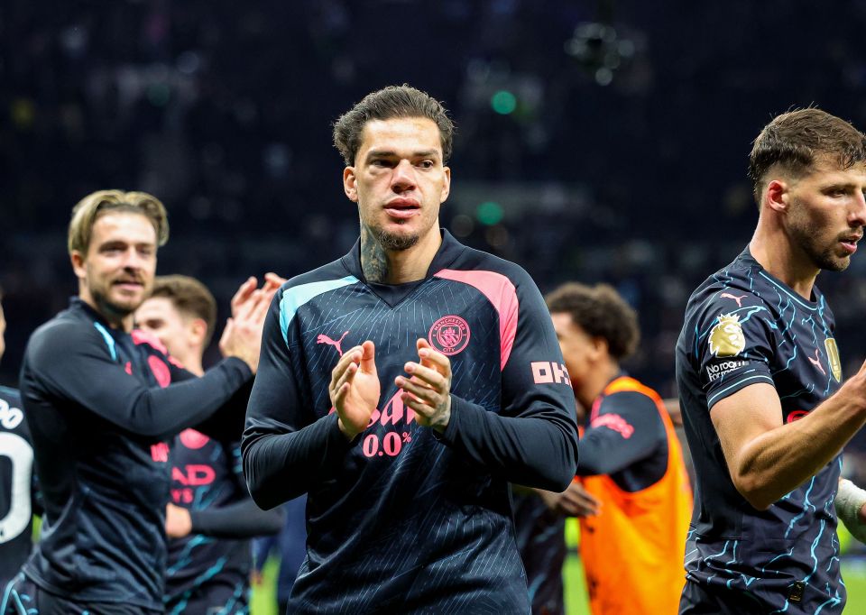 Ederson had a big bulge on his right eye by full-time
