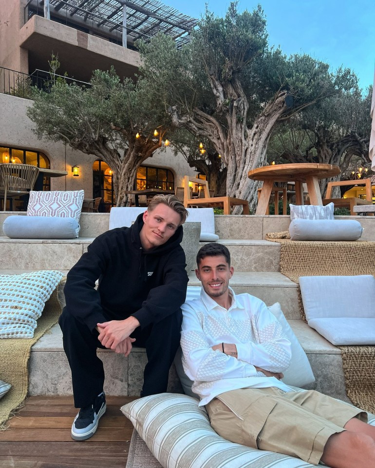 Odegaard and Havertz headed to Ibiza together