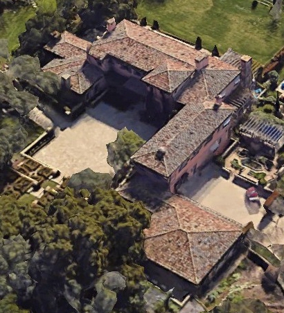 Aerial view of Prince Harry and Meghan Markle's Montecito mansion.